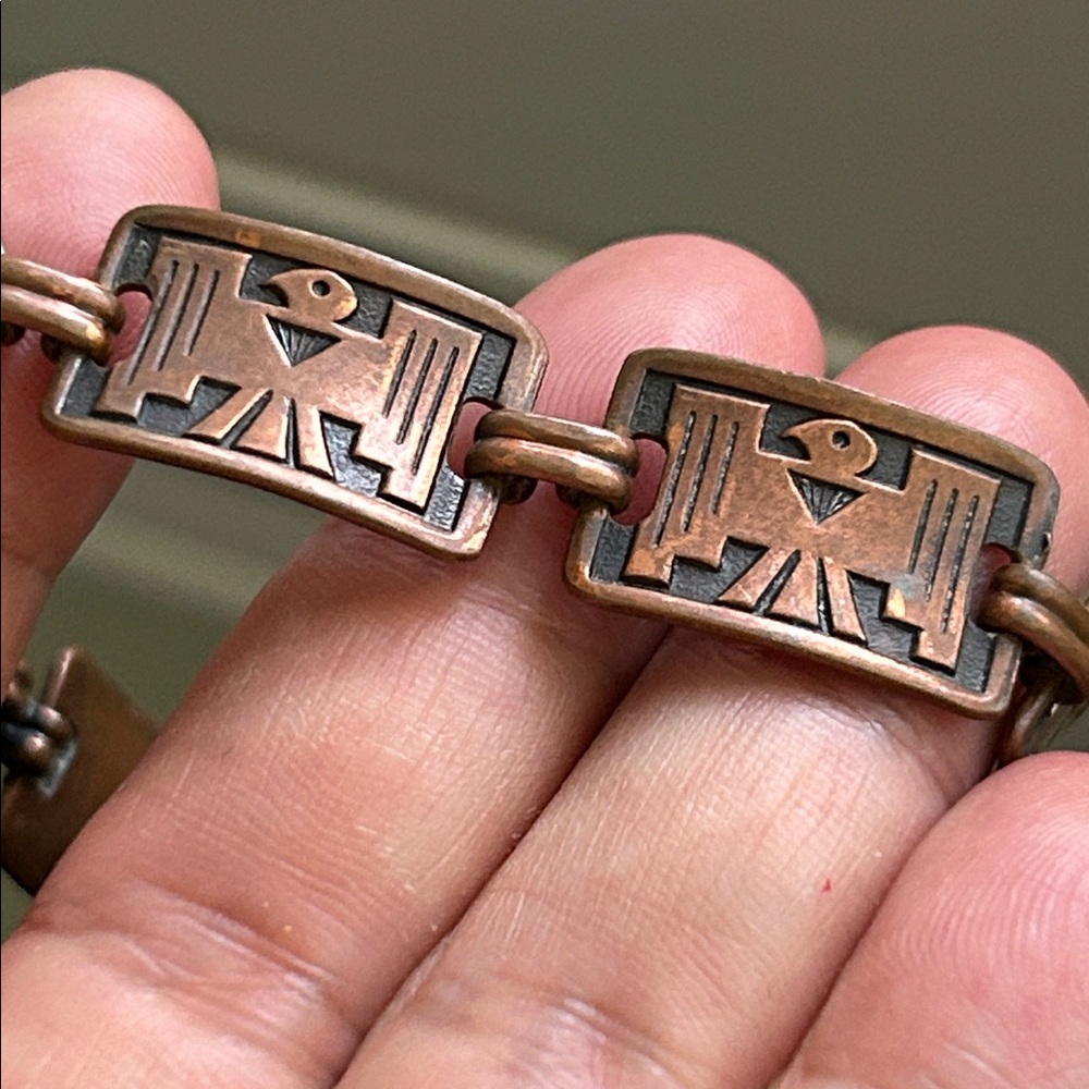 🖤Copper Spiritual Bird Panel Vintage bracelet - Picture 3 of 12